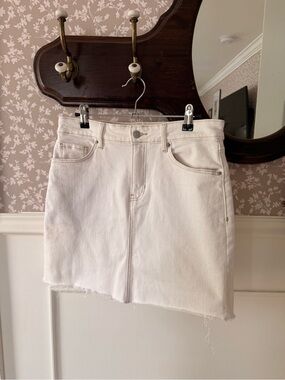 White Denim Skirt